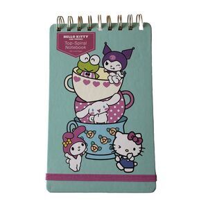 Hello Kitty and Friends In Teacups Top Spiral Notebook 192 Lined Pages New